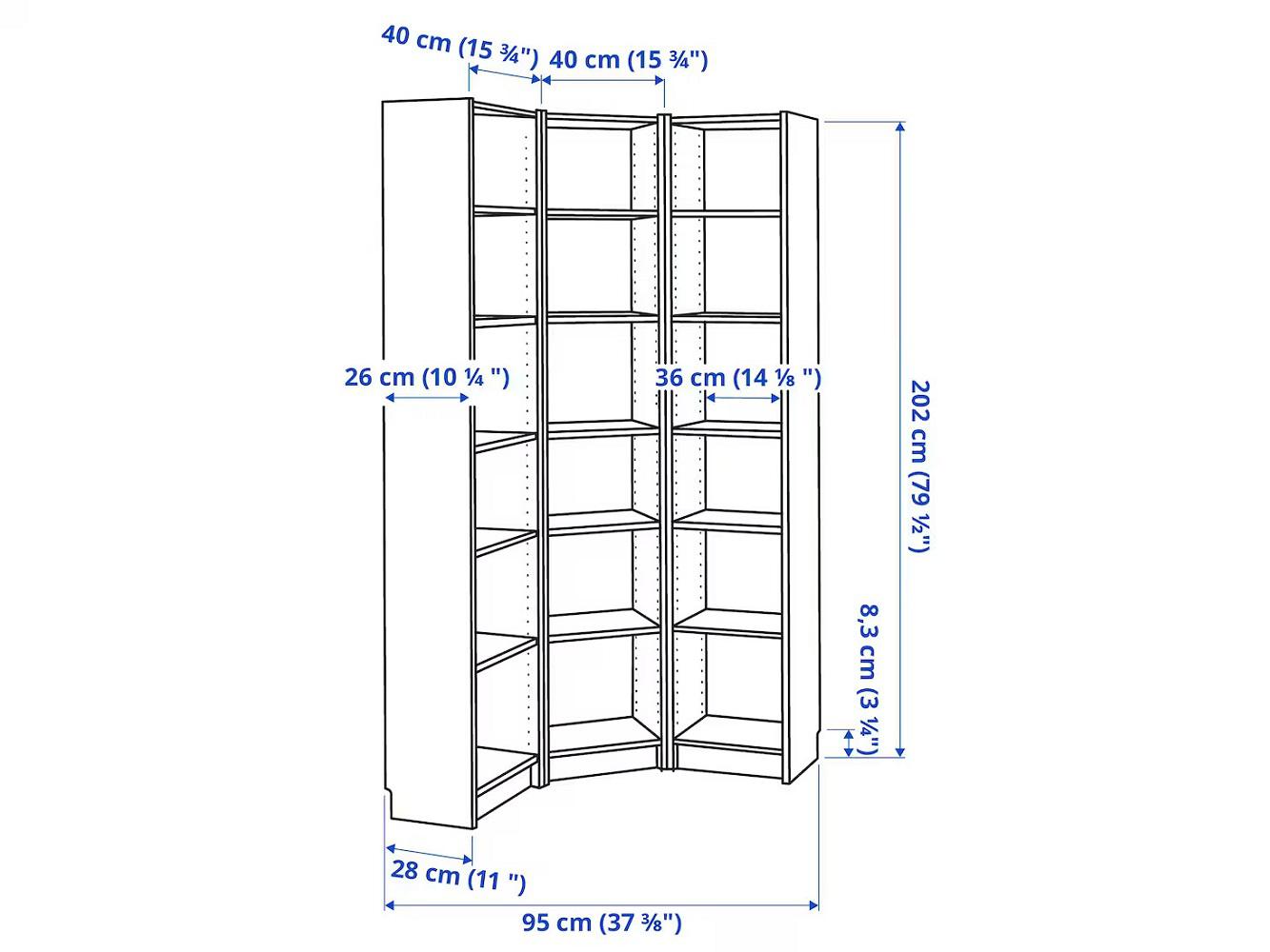 Билли 130 white угловой ИКЕА (IKEA) изображение товара